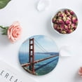 thumbnail image 4 of FMSHPON Marble Set of 8 Round Coaster for Drinks, Absorbent Ceramic Stone Coasters Cup Mat with Cork Base for Home Kitchen Room Coffee Table Bar Decor, 4 of 6
