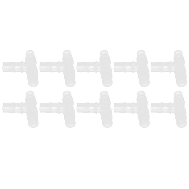 Filfeel Raccord 1/2 Barbillon, Raccord en Plastique, 10 Pcs Raccord en Plastique 3 Voies Résistant à la Pression et à la Température en Forme de T