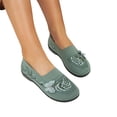thumbnail image 2 of IEMIEMIEM Orthopedic Shoes for Women Arch Support Flower Embroidered Golf Shoes Wide Non Slip Slip on Work Shoes Mesh Stretch Comfort 2026 New Foam Shoes Green 10 Wide, 2 of 10