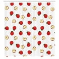 thumbnail image 3 of Ambesonne Fruits Shower Curtain, Vibrant Fruit Slices, 69"Wx75"L, Eggshell Red, 3 of 3