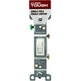 Hyper Tough Grounding Single Pole Lighting Control Switch, 15A, White ...