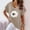 1_Khaki, variant on Linen Shirt Women Cotton Short Sleeve Blouses V Neck Collared Summer Beach Tops Dress Shirts Casual Loose Roll Up T-Shirt for Leggings Workout Yoga Gym Tops