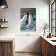 thumbnail image 3 of Elephant Stock Storm At La Jument Lighthouse Wall Art - Vertical Canvas Wall Art - Living Room Wall Decor - Nautical Canvas - Teal And Blue Decor - 24" x 36", 3 of 8