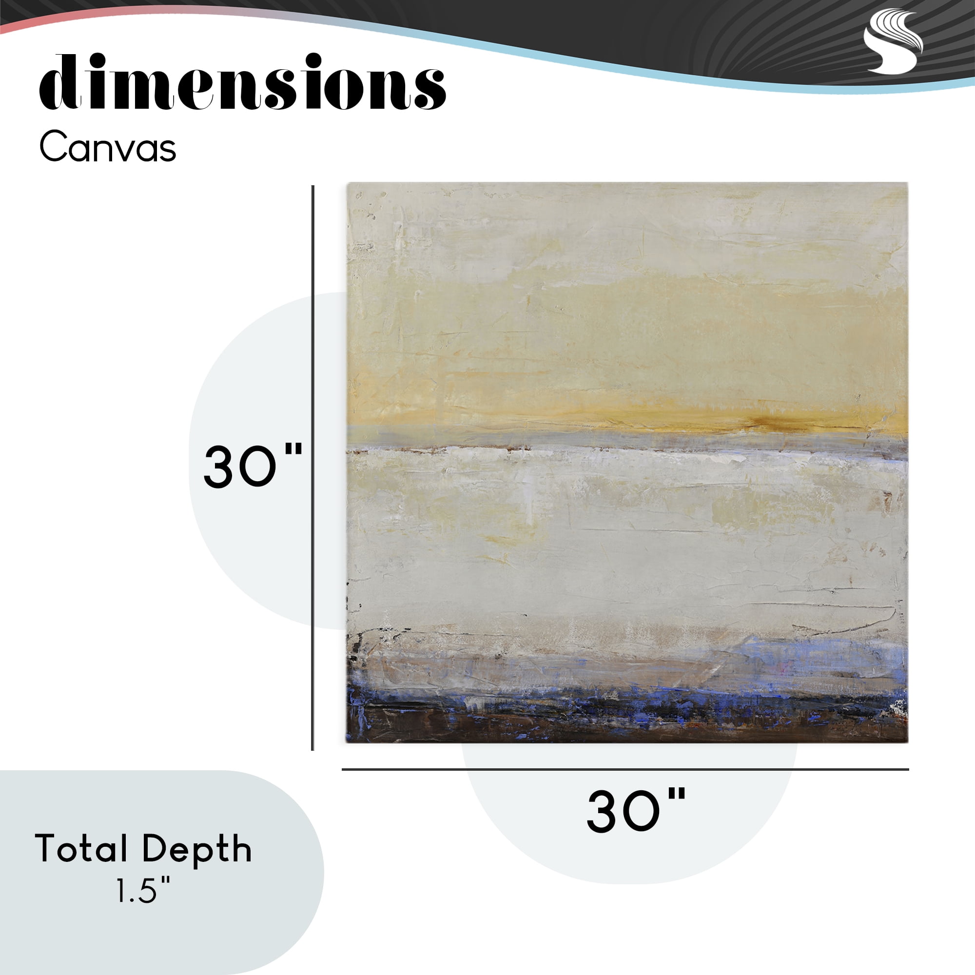 Sweeping Subtle Horizon Canvas Wall Art, design by Design Fabrikken