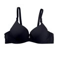 thumbnail image 2 of LOVZFMLL Bras for Women Solid Color Comfort Soft Push Up Bra Breathable Seamless Adjustable Straps Everyday Bralettes Black S, 2 of 4