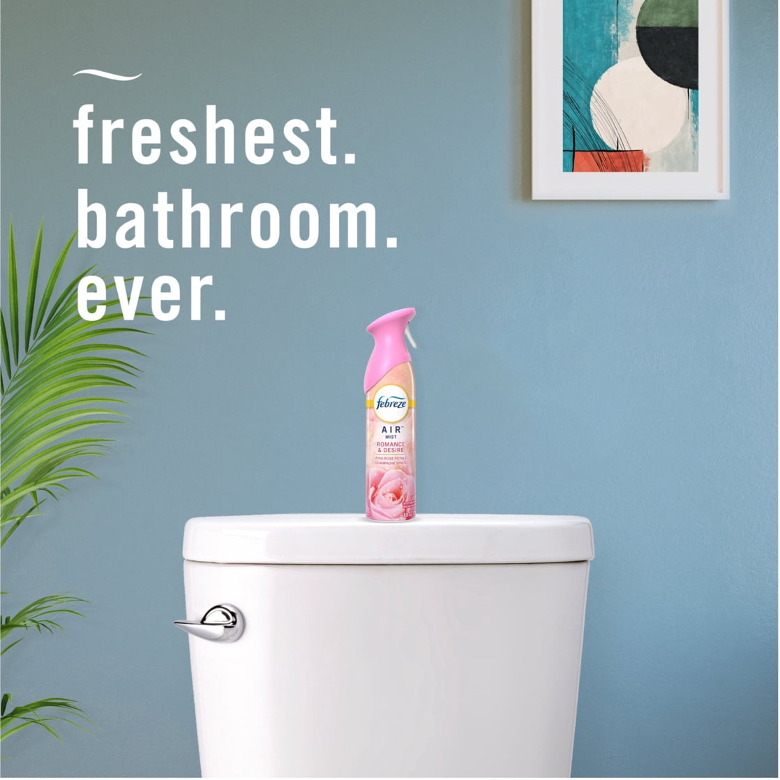 (4 pack) Febreze Air Freshener Spray, Odor-Fighting Room Spray, Romance & Desire, 8.8 oz