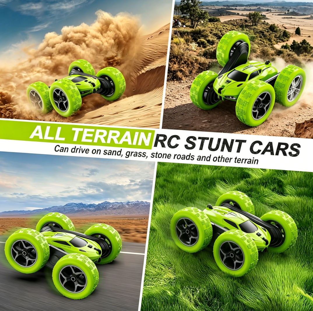 HNH Remote Control Stunt Car, 2.4GHz Double Sided 360°Flips RC Stunt Car, Off Road Cars Toy Gift for 4-12 Year Old