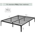 thumbnail image 3 of Full Metal Bed Frame, 14 Inch Twin Size Low Platform Bed Frames, Heavy Duty Mattress Foundation, 3 of 7