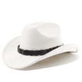 thumbnail image 2 of Western Style Outdoor Cowboy Hat Curved Brim For Travel Riding Adventure And Casual Everyday Wear, 2 of 3