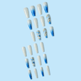 thumbnail image 3 of Fofosbeauty 24pcs Press on False Nails Tips, Long Coffin Fake Nails, Gilt Gradient, 3 of 8