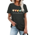 thumbnail image 2 of Teacher Shirts Women Funny Teach Printed Graphic Tshirt Short Sleeve T-Shirt Blouse Teacher Gifts Tops Tee, 2 of 7