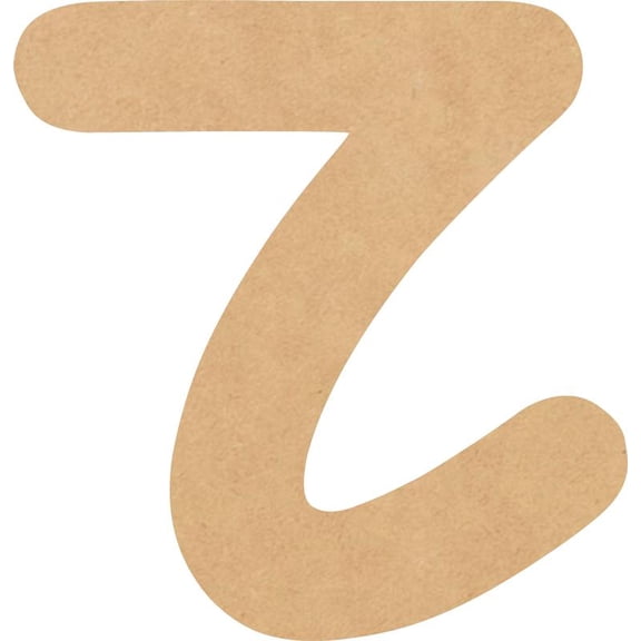 MDF Blank Wood 5'' Tall Breakbone Letters Alphabet Z, Paintable Craft