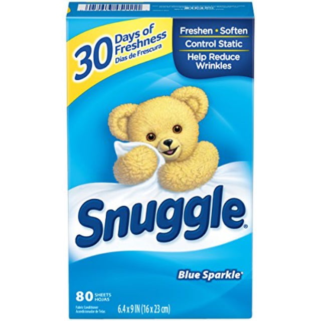 Blue Sparkle 80 Count NEW SNUGGLE Fabric Softener Dryer Sheets 