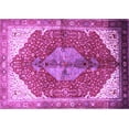 thumbnail image 1 of Ahgly Company Indoor Rectangle Medallion Purple Traditional Area Rugs, 5' x 7', 1 of 4