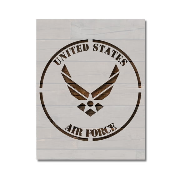 US United States Air Force Stencil Template Reusable 8.5 x 11 for Painting on Walls, Wood, Etc. By Stencilville