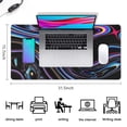 thumbnail image 5 of Colorful Lines&nbsp;desk Mouse Padwaterproof,rubber+multispandexnon Slip Line Theme MousepadDesk Pad for Office Home Game 31.5x15.7inches, 5 of 7