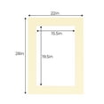 thumbnail image 3 of Soft Yellow Acid Free 22x28 Picture Frame Mats with White Core Bevel Cut for 16x20 Pictures - Fits, 3 of 3