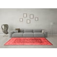 thumbnail image 3 of Ahgly Company Indoor Round Oriental Red Industrial Area Rugs, 7' Round, 3 of 4
