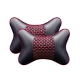 thumbnail image 1 of Pu Cuero Cuello Almohada Cabeza Soporte Protector Cómodo Ergonómico Reposacabezas Respaldo Cojín Asiento De Coche Almohada De Viaje Para Coche Oficina Hogar, 1 of 2
