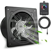 WiseWater 353 CFM Wall Mounted Ventilation Fan, 2500 RPM Black