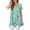 Mint Green, variant on PPYOUNG Women's Summer Casual T-Shirt V-Neck Short Sleeve Tunic Tops for Leggings Loose Blouse Shirt