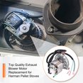 thumbnail image 6 of 3-21-08639 Combustion Blower Motor Replacement for Harman P68, P43, P61, P61A, Accentra 52i, Advance, P38 Pellet Stoves, With 3-20-502221 Double Paddle Fan Blade, 6 of 8