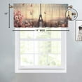 thumbnail image 4 of Paris Eiffel Tower Valance Rod Pocket Window Curtain for Kitchen Retro Rose butterfly Privacy Window Valances for Living Room Kitchen 54 by 18 in, 1 Panel, 4 of 6