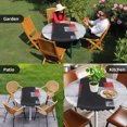 thumbnail image 4 of Red Black Modern Round Tablecloth for 36-44 Inch Tables,Fitted Table Cover with Elastic Edge,Abstract Oil Painting Geometric Artwork Waterproof Outdoor Table Cloth Protector for Patio Garden Dinner, 4 of 9