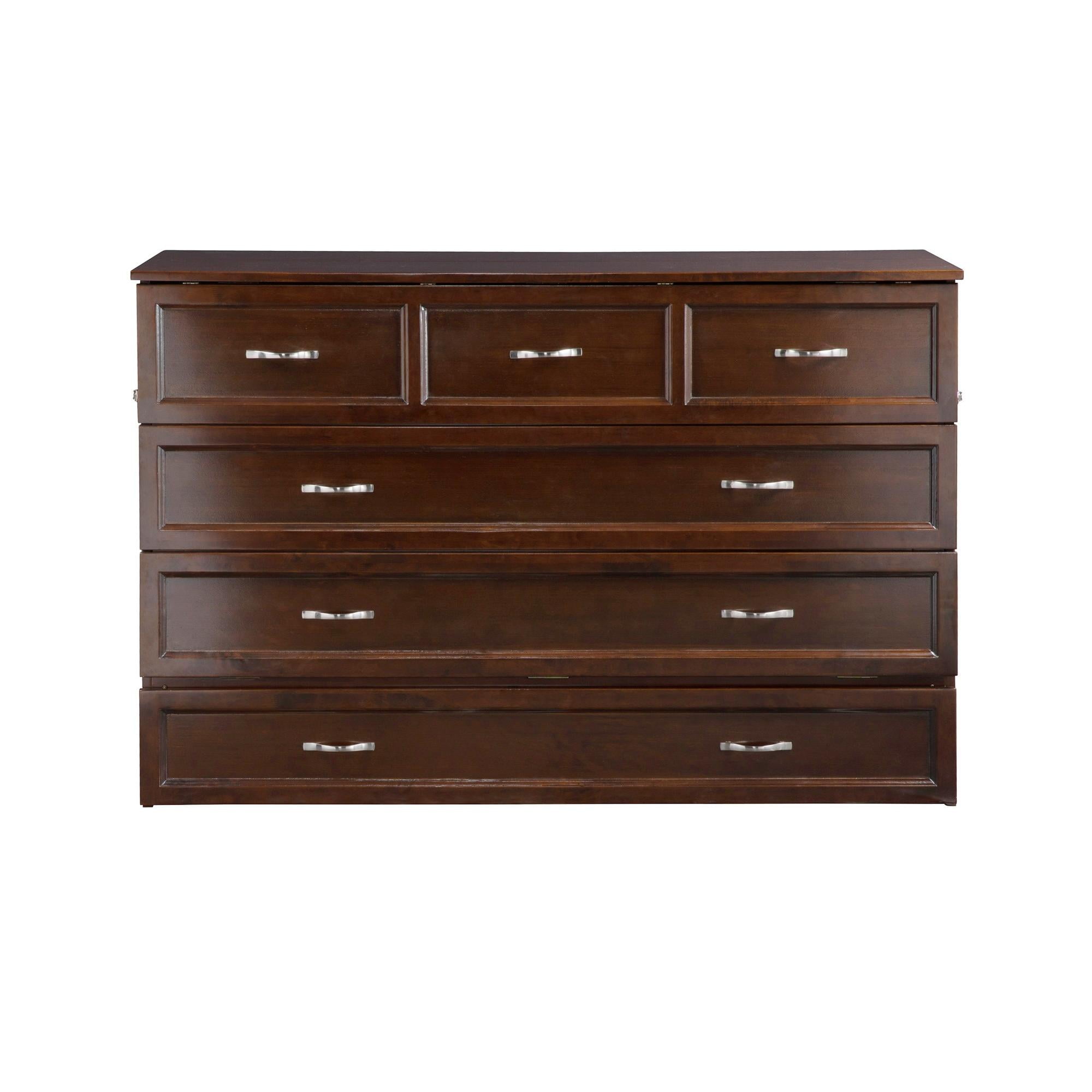 Deerfield Murphy Bed Chest Queen Antique Walnut With Charging Deerfield Murphy Bed Chest Queen Antique Walnut With Charging Station Com