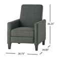 thumbnail image 4 of Noble House Kelley Standard Fabric Push Back Recliner Chair, Gray, 4 of 13