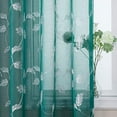 thumbnail image 5 of White Leaf Sheer Curtains for Living Room, 84 Inches Long Grommet Top Floral Leaf Embroidery Voile Sheer Curtains for Bedroom Embroidery Window Curtains, 52 x 84 Inch, 2 Panels, 5 of 9