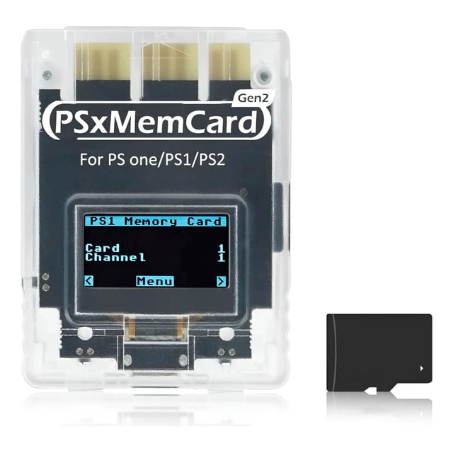 Tarjeta de Memoria PS1/PS2 PsxMemCard Gen2 Pantalla OLED