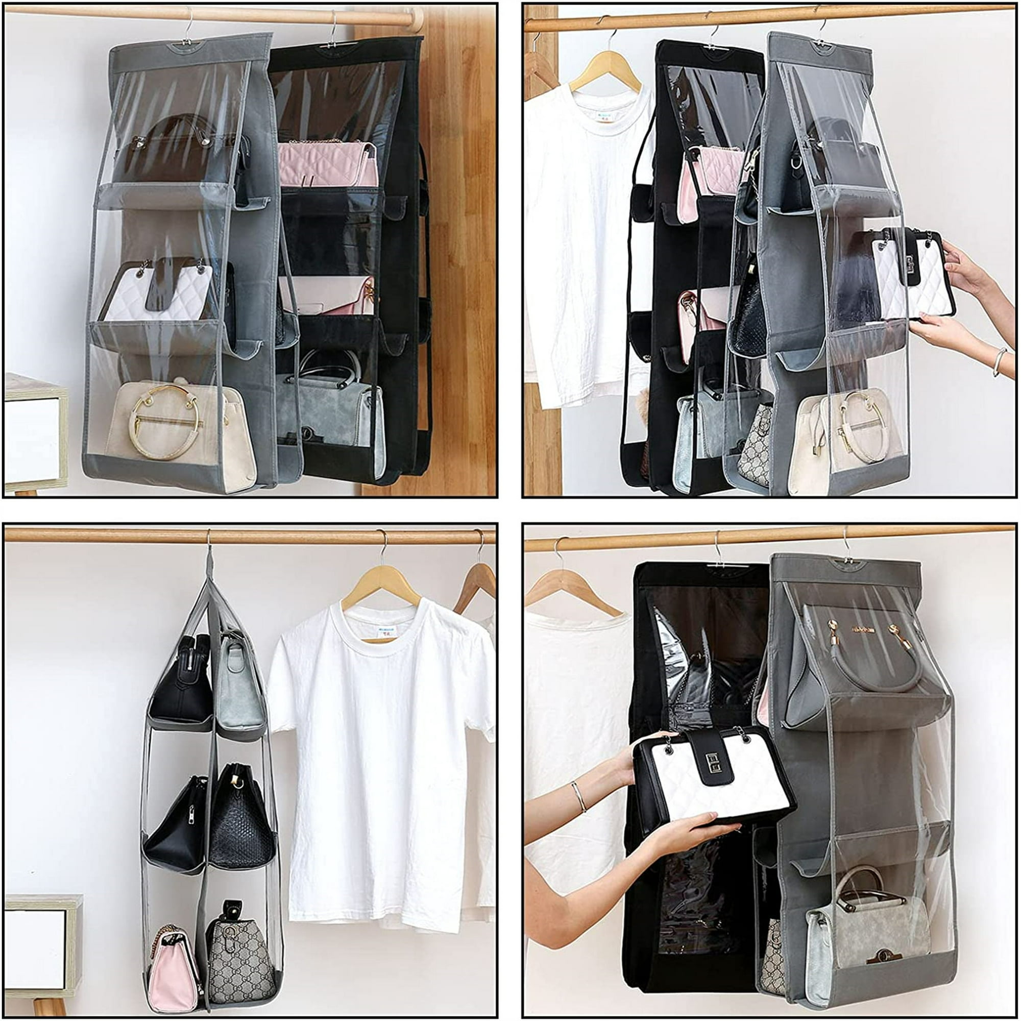 Multi Pocket Storage Handbags Organizer Hanging Wardrobe Closet Organizer  Handbag Storage Organizer Women Stuff Closet Storage Wardrobe Organizer 