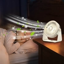 2025 New 5-in-1 Air Circulator Desk Fan with Wall Sticker & Aromatherapy Tablets - 5-Speed, Wall/Desk Dual Use, USB Rechargeable for Office/Dorm/Kitchen/Bedroom (No-Drill Mount   Night Light)