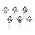 thumbnail image 6 of EHJRE Lady Birthday Cake Toppers 6pcs 10-80 Pattern Decors Celebrating Crafts Cake Black 80, 6 of 9