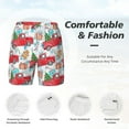thumbnail image 5 of Lsque Mens Swim Trunks Watercolor Red Truck And Fir Tree Pattern - Bathing Suit Compression Liner - Beach Swim Shorts Swimwear - (S-3XL) - Stretch Quick Dry -Small, 5 of 9