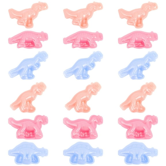 18pcs Colorful Dough Dinosaur Toys Dinosaur Plastic Molds for Clay Modeling (Random Color)