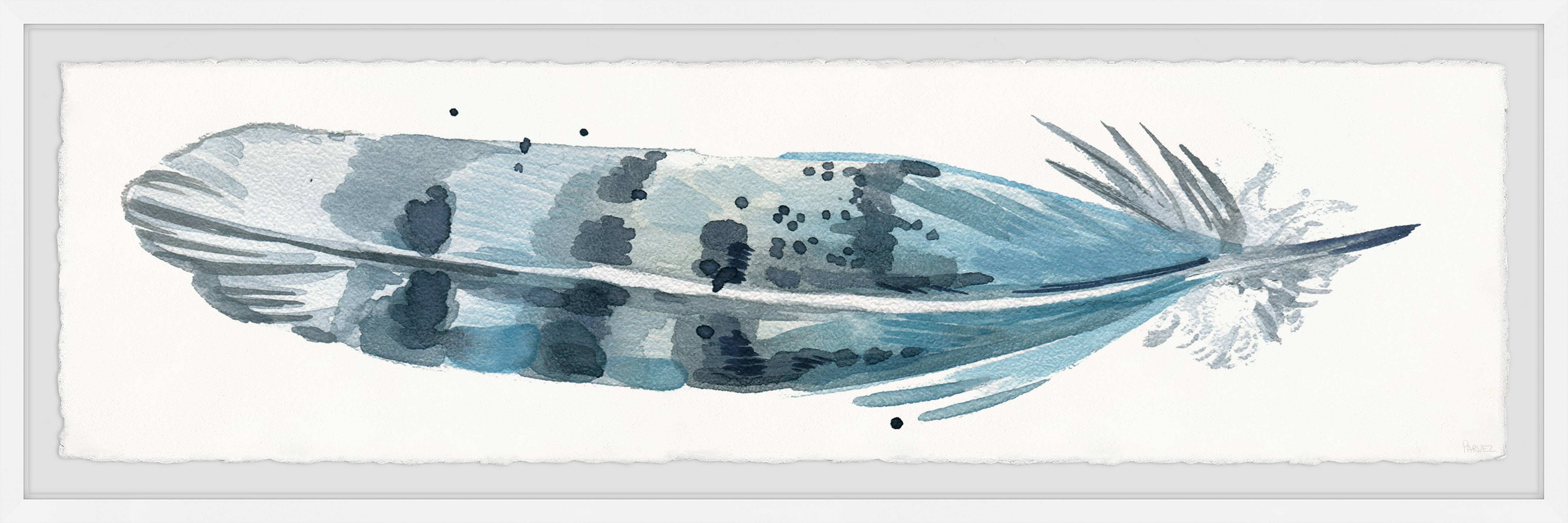 Parvez Taj Bird's Feather Framed Wall Art, 15" x 45"