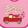 thumbnail image 4 of Inktastic It's My 1st Valentine's Day with Red Truck and Hearts Boys or Girls Baby Bib, 4 of 4