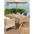 thumbnail image 5 of Outdoor Tablecloth with Umbrella Hole for Patio/Picnic/Party/Camping, Brown Beige Vintage Waterproof Table Cloth Rectangle Table Cover Washable, Pure Retro Art (54"x 80"), 5 of 9