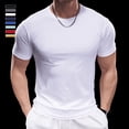 thumbnail image 3 of Men's Summer Stretch Running T-Shirts Short Sleeve Quick Dry Tee 8 Colors, 3 of 8