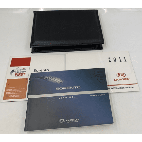 2011 Kia Sorento Owners Manual Handbook Set with Case OEM M03B09042