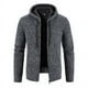 thumbnail image 2 of Suéter con capucha para hombre, abrigo grueso con forro polar, suéter suelto, suéter casual para hombre, cárdigan para hombre, 2 of 5