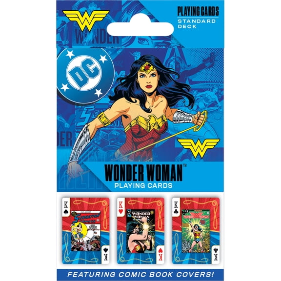 MasterPieces Officially Licensed Wonder Woman Playing Cards - 54 Card Deck for Adults
