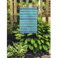 thumbnail image 2 of JSDART Motif Bleu Marocain Borde Géométrique Or Oriental Moyen Mauresque Jardin Turquoise Drapeau Décoratif Drapeau Maison Bannière 28x40 Pouces, 2 of 2