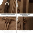 thumbnail image 3 of High Capacity Canvas Vintage Backpack - for Camping Hiking Travel 12-15" Laptop Rucksack School Backpack, 3 of 8