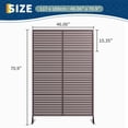thumbnail image 2 of GloryStar Rustproof Freestanding Metal Privacy Screen Fence, Weather-Resistant Decorative Leaves Panel, Simple Installation for Use on Patio, Deck, Balcony, Garden or Inside the Home, 2 of 8