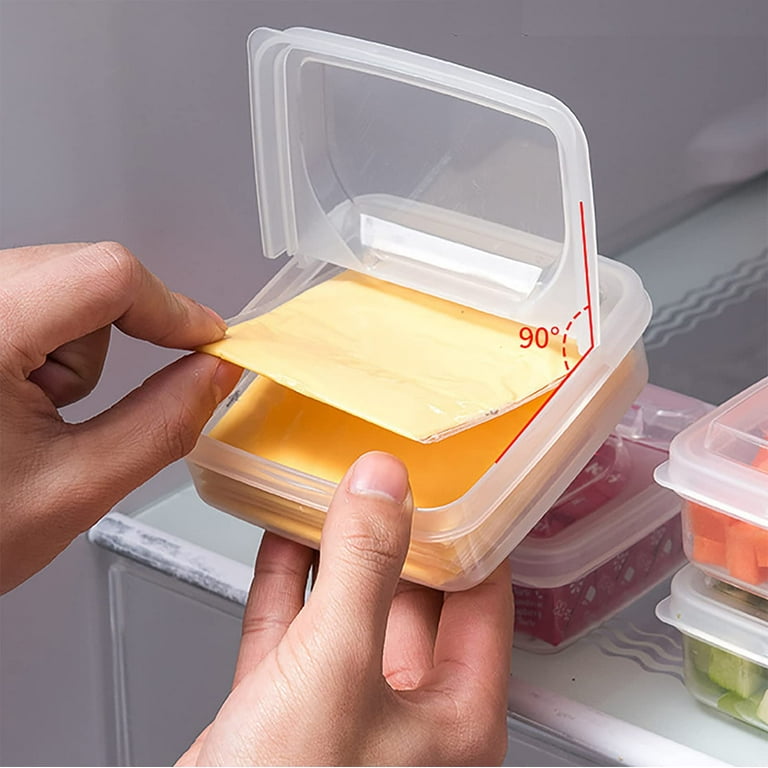 2 Pack-Plastic Cheese Storage Containers with lids airtight Keeps