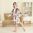 thumbnail image 4 of FORMRS Niños Bathrobe Unisex Hooded Robe Soft Plush Pajamas Sleepwear, Size 2-3T, White Chocolate Cakes, 4 of 7
