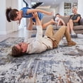 thumbnail image 4 of Naar Payas 2X3 Area Rug, Ivory/Blue Abstract Power Loom Crafted Area Rugs for Indoor Living Room, Bedroom, and Dining Room, 4 of 7